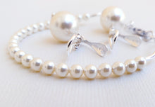 Load image into Gallery viewer, Set &quot;Cream&quot; din argint 925 cu perle Swarovski - Cod produs SE109
