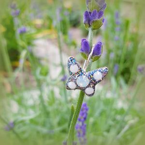 Cercei "White Butterfly" din argint 925 cu cristale Swarovski - Cod produs CE161