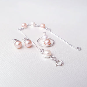 Set "Mini Pearls" din argint 925 cu perle de cultura - Cod produs SE115