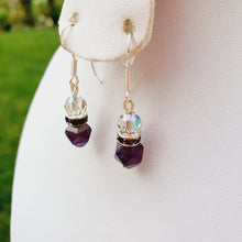 Load image into Gallery viewer, Cercei &quot;Amethyst Shine&quot; din argint 925 cu ametist si cristale Swarovski - Cod produs CE186
