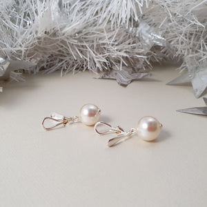 Cercei "Cream" din argint 925 cu perle Swarovski - Cod produs CE177