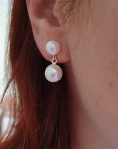 Cercei "Double Pearl" din argint 925 cu perle de cultura - Cod Produs CE203