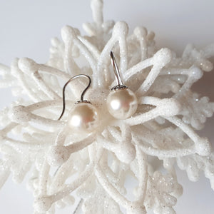 Cercei "Mermaid Pearl" din argint rodiat cu perle Swarovski - Cod produs CE156