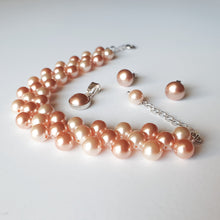 Load image into Gallery viewer, Set &quot;Peach Pearl&quot; din argint 925 cu perle Swarovski - Cod Produs SE155
