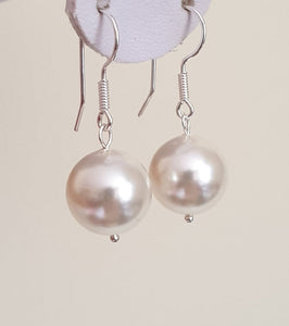 Cercei  "Cream" din argint 925 cu perle Swarovski - Cod produs CE108